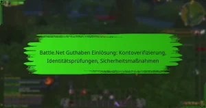 Battle.Net Guthaben Einlösung: Kontoverifizierung, Identitätsprüfungen, Sicherheitsmaßnahmen