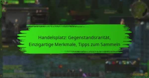 Handelsplatz: Gegenstandsrarität, Einzigartige Merkmale, Tipps zum Sammeln