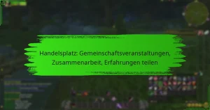 Handelsplatz: Gemeinschaftsveranstaltungen, Zusammenarbeit, Erfahrungen teilen
