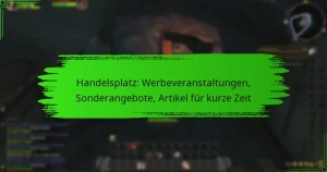 Handelsplatz: Werbeveranstaltungen, Sonderangebote, Artikel für kurze Zeit