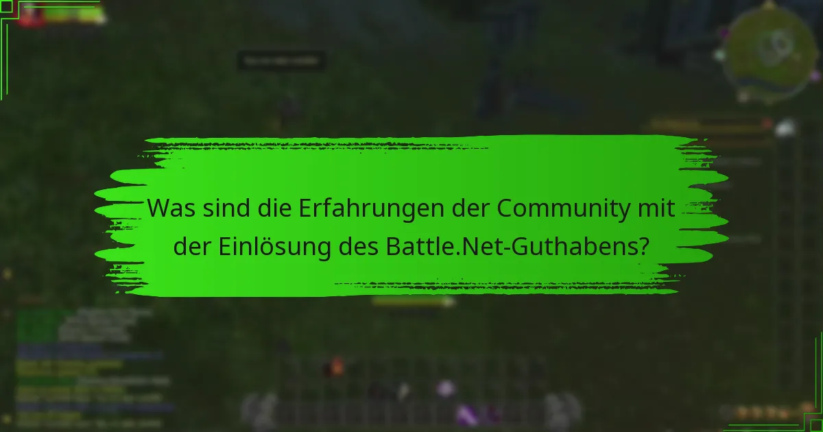 Was sind die Erfahrungen der Community mit der Einlösung des Battle.Net-Guthabens?