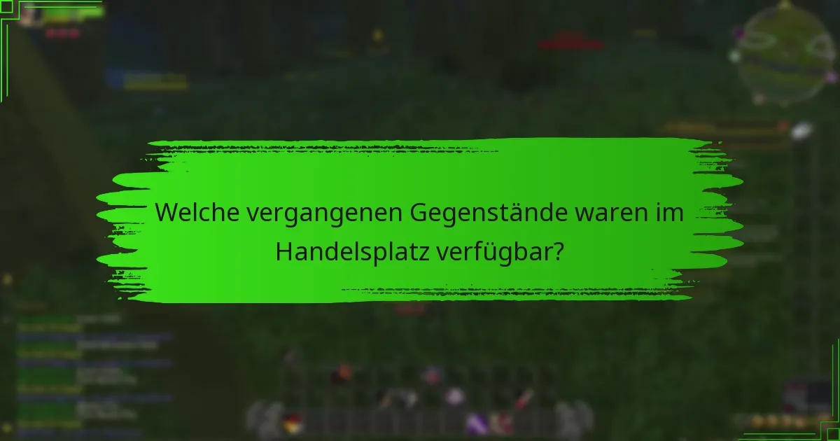 Was sind die Vergleiche zwischen vergangenen und aktuellen Angeboten des Handelsplatzes?